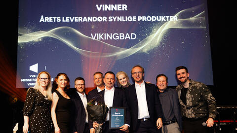 For andre år på rad har Vikingbad fra Grimstad blitt tildelt den prestisjetunge prisen som 'Årets leverandør' i VVS Norge. 